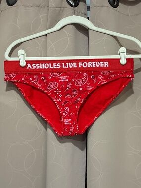 Assholes Live Forever Women's Red Underwear